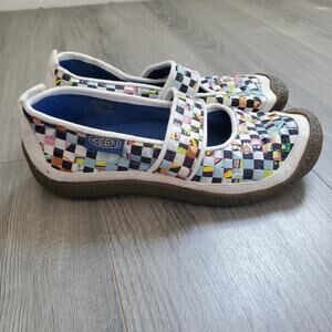 Keen Shoes Womens Size 8.5 Mary Jane Multi Color Woven Round Toe Comfort Walking